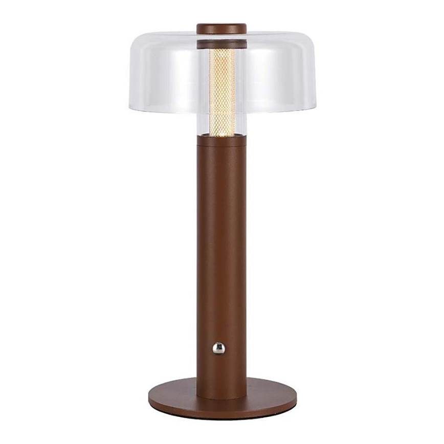 LED dimmbare wiederaufladbare Touch-Tischlampe LED/1W/5V 3000K 1800 mAh braun
