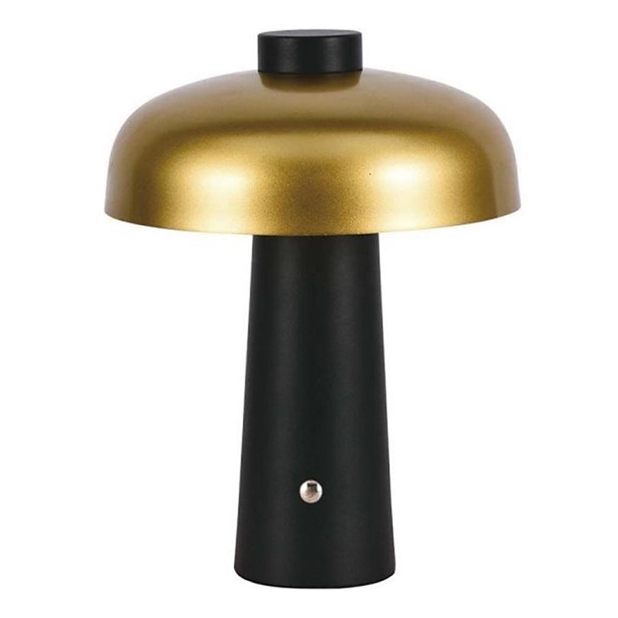 LED dimmbare wiederaufladbare Touch-Tischlampe LED/3W/5V 3000-6000K 1800 mAh schwarz/gold