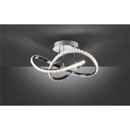 LED dimmbarer Aufbau-Deckenleuchter ABRO LED/26W/230V glänzendes Chrom