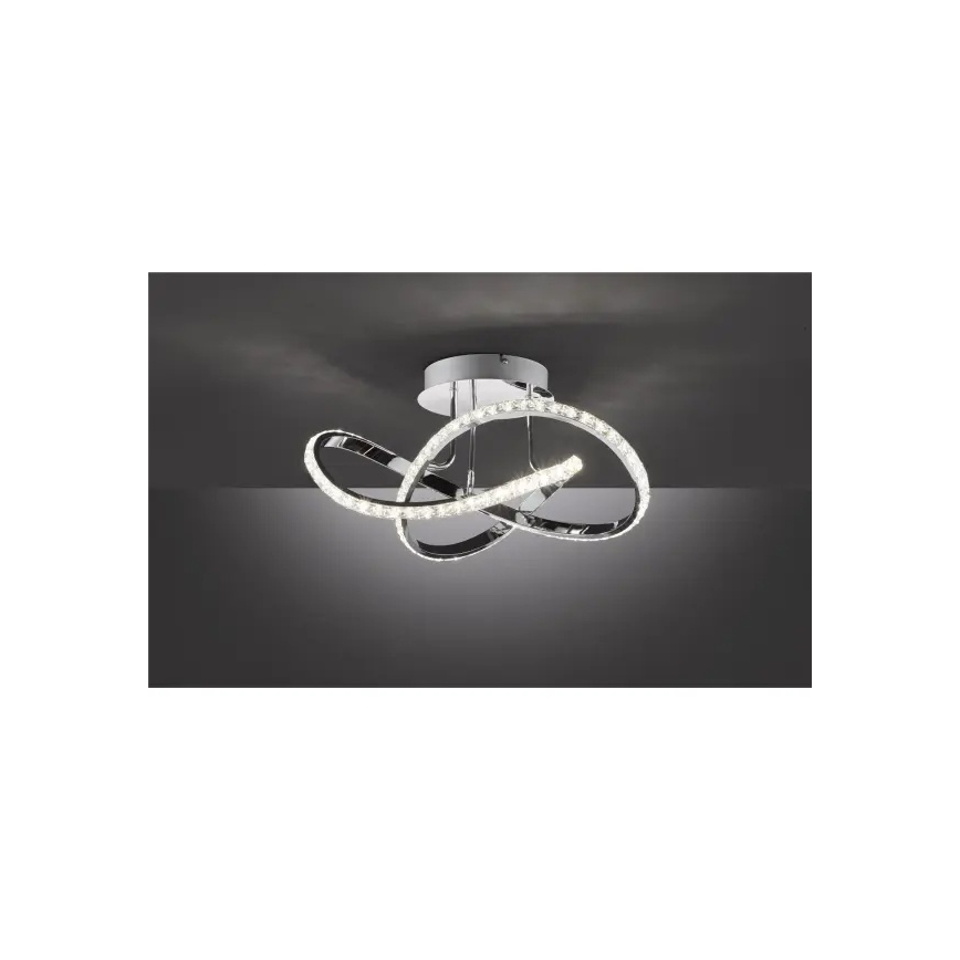 LED dimmbarer Aufbau-Deckenleuchter ABRO LED/26W/230V glänzendes Chrom