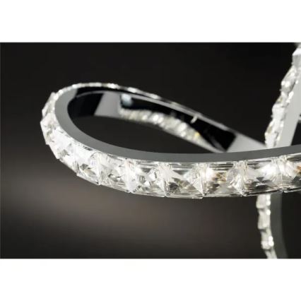 LED dimmbarer Aufbau-Deckenleuchter ABRO LED/26W/230V glänzendes Chrom