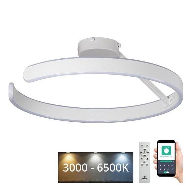 LED Dimmbarer Deckenleuchter LED/72W/230V 3000-6500K Weiß + Fernbedienung