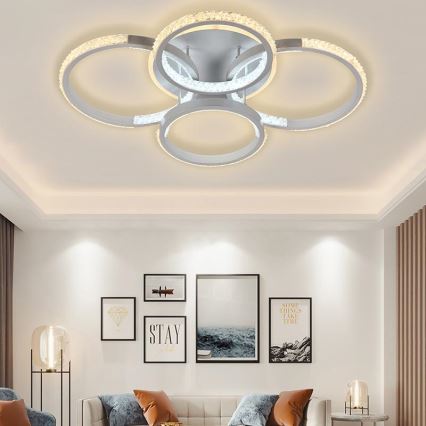 LED Dimmbarer Deckenleuchter LED/80W/230V 3000-6500K + Fernbedienung