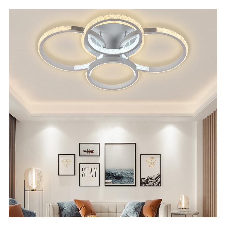 LED Dimmbarer Deckenleuchter LED/80W/230V 3000-6500K + Fernbedienung
