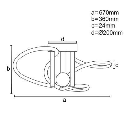 LED Dimmbarer Deckenleuchter LED/80W/230V 3000-6500K + Fernbedienung