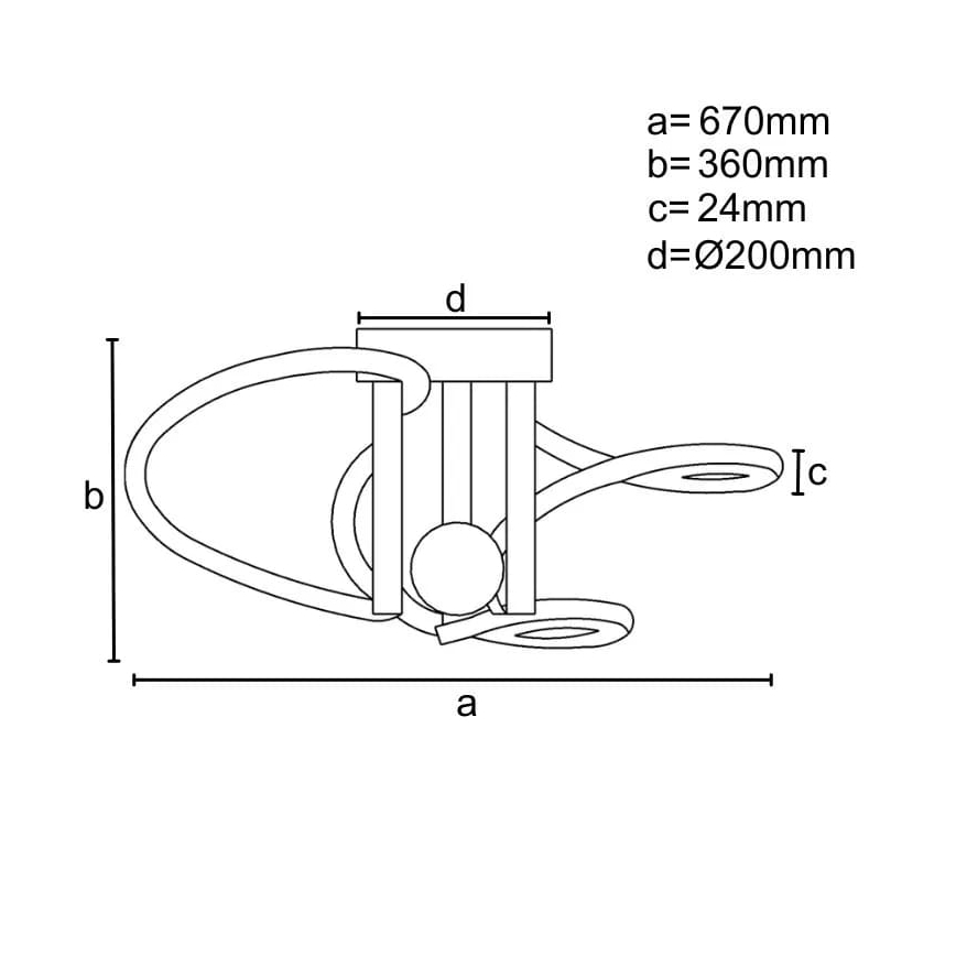 LED Dimmbarer Deckenleuchter LED/80W/230V 3000-6500K + Fernbedienung