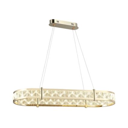 LED-dimmbarer Kristall-Pendelleuchter an Seil ENRIQUE LED/50W//230V 3000-6000K + Fernbedienung