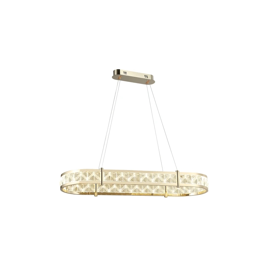 LED-dimmbarer Kristall-Pendelleuchter an Seil ENRIQUE LED/50W//230V 3000-6000K + Fernbedienung