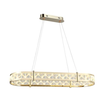 LED-dimmbarer Kristall-Pendelleuchter an Seil ENRIQUE LED/50W//230V 3000-6000K + Fernbedienung