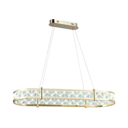 LED-dimmbarer Kristall-Pendelleuchter an Seil ENRIQUE LED/50W//230V 3000-6000K + Fernbedienung