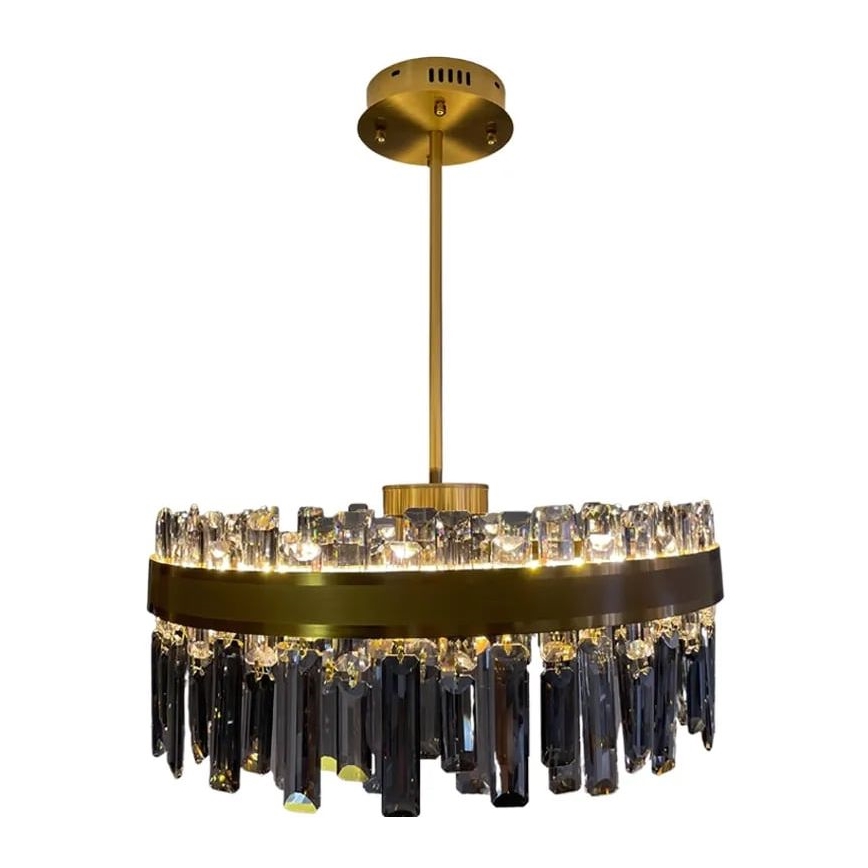 LED dimmbarer Kristall-Deckenleuchter an Stange LED/80W/230V 3000-6500K + Fernbedienung