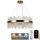 LED dimmbarer Kristall-Kronleuchter an Kabel LED/110W/230V 3000-6500K gold + Fernbedienung