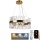 LED dimmbarer Kristall-Kronleuchter an Kabel LED/130W/230V 3000-6500K goldfarben + Fernbedienung