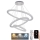 LED dimmbarer Kristall-Kronleuchter an Kabel LED/210W/230V 3000-6500K Silber + Fernbedienung