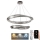 LED dimmbarer Kristall-Kronleuchter an Kabel LED/90W/230V 3000-6500K glänzender Chrom + Fernbedienung