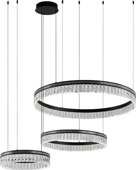 LED-dimmbarer Kristall-Kronleuchter an Stahlseil THALIA LED/120W/230V 3000-6000K + Fernbedienung