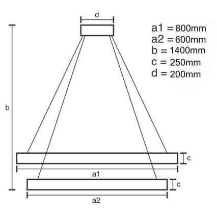 LED dimmbarer Kristall-Kronleuchter an Kabel LED/190W/230V 3000-6500K + Fernbedienung