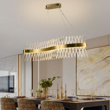 LED dimmbarer Kristall-Kronleuchter an Kabel LED/95W/230V 3000-6500K + Fernbedienung