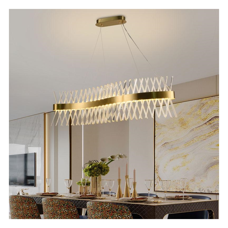 LED dimmbarer Kristall-Kronleuchter an Kabel LED/95W/230V 3000-6500K + Fernbedienung