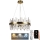 LED dimmbarer Kristall-Pendelleuchter an Kabel LED/80W/230V 3000-6500K gold + Fernbedienung