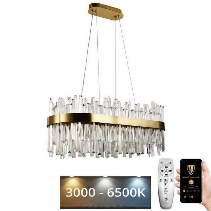 LED dimmbarer Kristall-Pendelleuchter an Kabel LED/90W/230V 3000-6500K + Fernbedienung