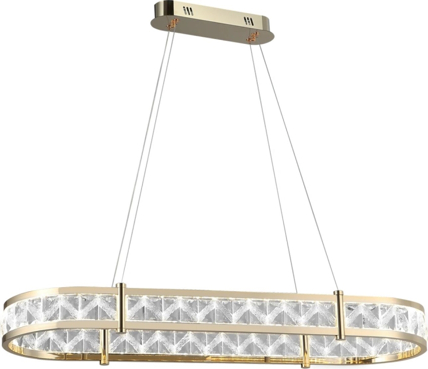 LED-dimmbarer Kristall-Pendelleuchter an Seil ENRIQUE LED/50W//230V 3000-6000K + Fernbedienung