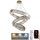 LED dimmbarer Kristall-Pendelleuchter an Seil LED/115W/230V 3000-6500K Chrom/Gold + Fernbedienung