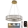 LED dimmbarer Kristall-Pendelleuchter an Seil LED/40W/230V 3000-6500K Chrom/Gold + Fernbedienung