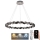 LED dimmbarer Kristall-Pendelleuchter an Seil LED/55W/230V 3000-6500K glänzender Chrom + Fernbedienung