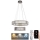 LED dimmbarer Kristall-Pendelleuchter an Seil LED/65W/230V 3000-6500K glänzender Chrom + Fernbedienung