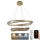 LED dimmbarer Kristall-Pendelleuchter an Seil LED/90W/230V 3000-6500K Gold/Chrom + Fernbedienung