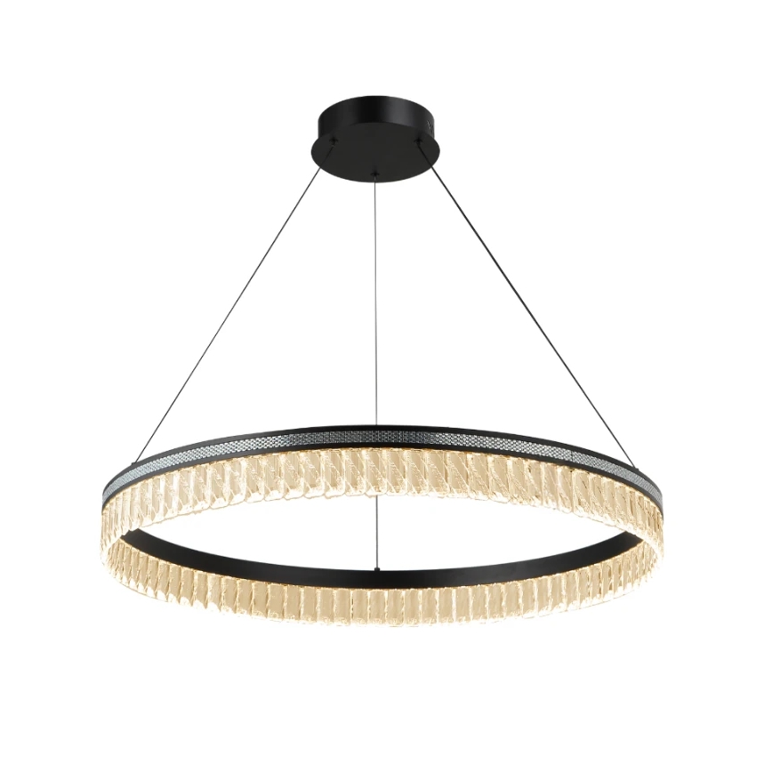 Dimmbarer Kristall-Pendelleuchter THALIA an Stahlseil LED/55W/230V 3000–6000 K Ø 80 cm + Fernbedienung