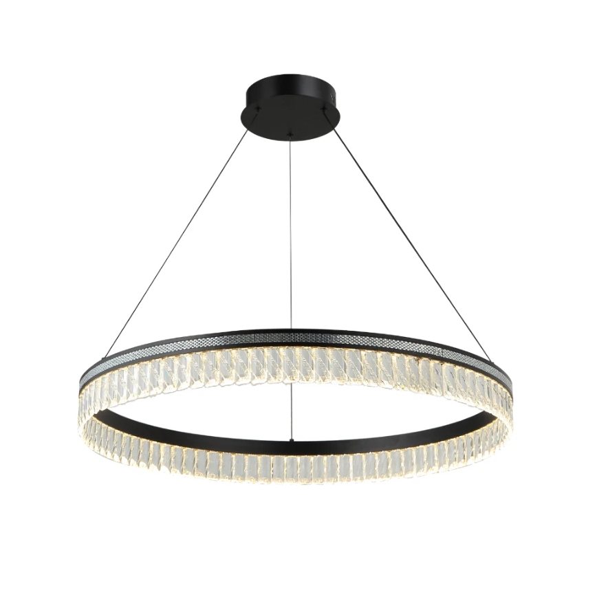 Dimmbarer Kristall-Pendelleuchter THALIA an Stahlseil LED/55W/230V 3000–6000 K Ø 80 cm + Fernbedienung