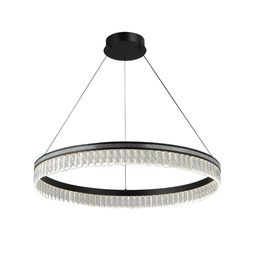 Dimmbarer Kristall-Pendelleuchter THALIA an Stahlseil LED/55W/230V 3000–6000 K Ø 80 cm + Fernbedienung