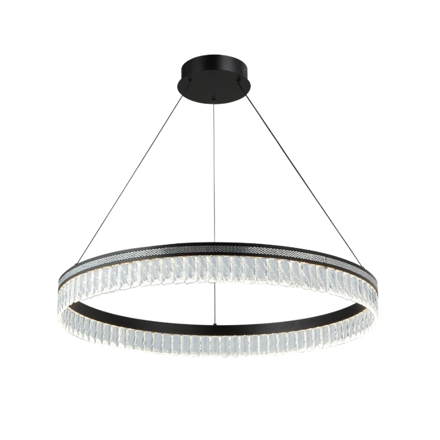 Dimmbarer Kristall-Pendelleuchter THALIA an Stahlseil LED/55W/230V 3000–6000 K Ø 80 cm + Fernbedienung
