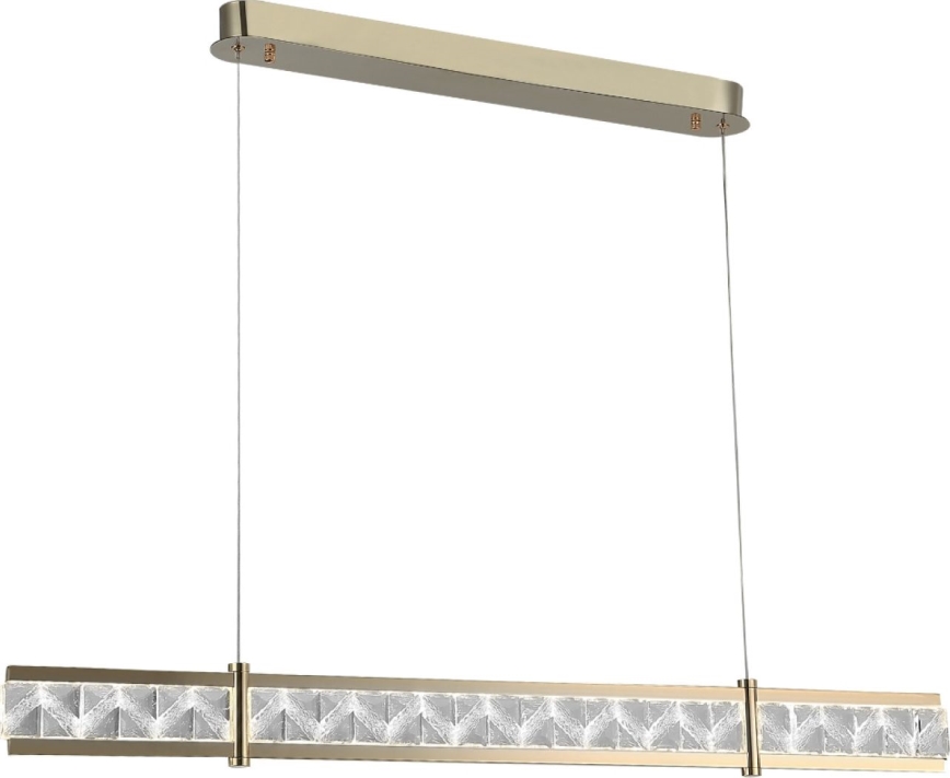 LED-dimmbarer Kristall-Pendelleuchter an Stahlseil ENRIQUE LED/20W//230V 3000-6000K + Fernbedienung
