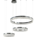 LED-dimmbarer Kristall-Pendelleuchter an Stahlseil THALIA LED/120W/230V 3000-6000K + Fernbedienung
