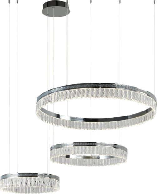LED-dimmbarer Kristall-Pendelleuchter an Stahlseil THALIA LED/120W/230V 3000-6000K + Fernbedienung