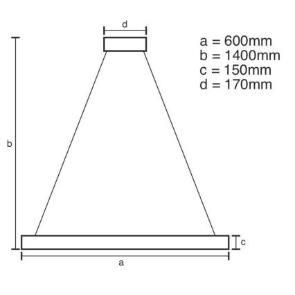 LED dimmbarer Kristall-Kronleuchter an Kabel LED/40W/230V 3000-6500K + Fernbedienung