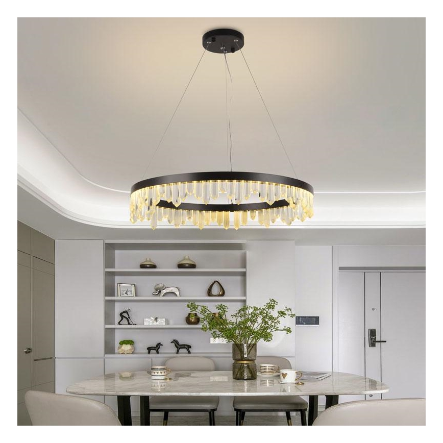 LED dimmbarer Kristall-Kronleuchter an Kabel LED/40W/230V 3000-6500K + Fernbedienung