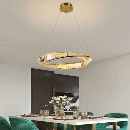 LED dimmbarer Kristall-Kronleuchter an Kabel LED/40W/230V 3000-6500K + Fernbedienung