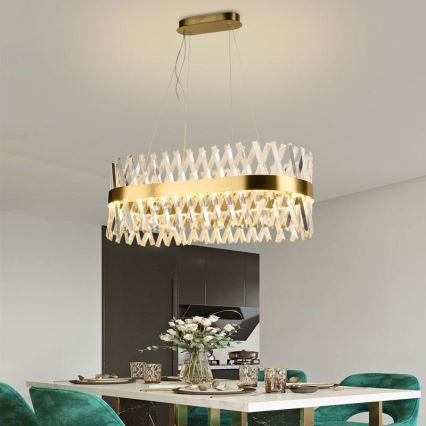 LED dimmbarer Kristall-Pendelleuchter an Kabel LED/90W/230V 3000-6500K + Fernbedienung