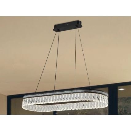 LED dimmbar Kristall-Kronleuchter mit Kabelaufhängung THALIA LED/50W/230V 3000-6000K + Fernbedienung
