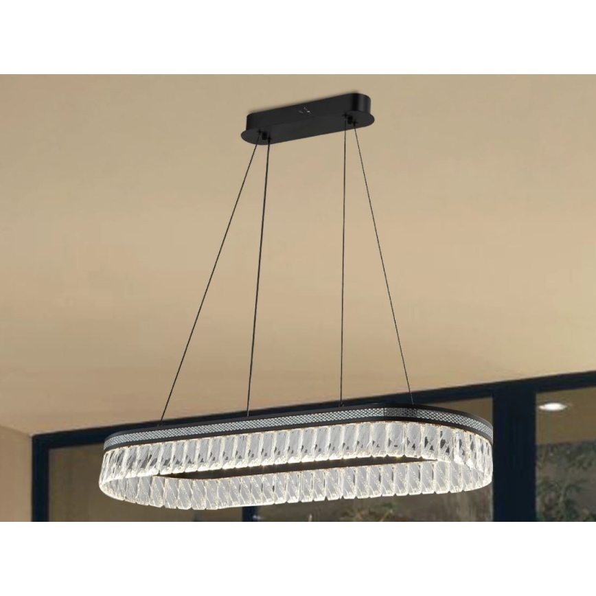LED dimmbar Kristall-Kronleuchter mit Kabelaufhängung THALIA LED/50W/230V 3000-6000K + Fernbedienung