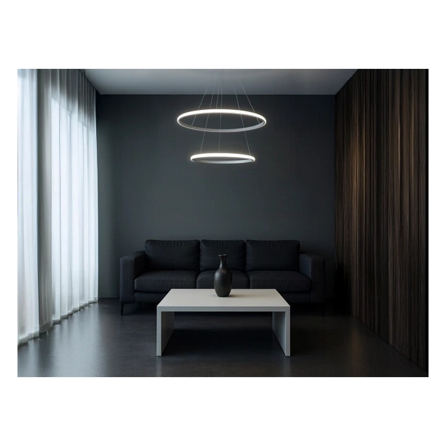 LED-dimmbare Pendelleuchte an Kabel LED/55W/230V 3000-6500K Ø 60 cm + Fernbedienung