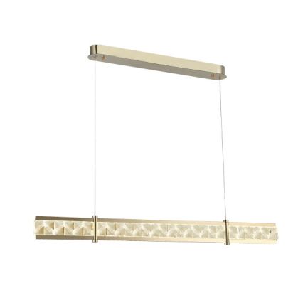 LED-dimmbarer Kristall-Pendelleuchter an Stahlseil ENRIQUE LED/20W//230V 3000-6000K + Fernbedienung
