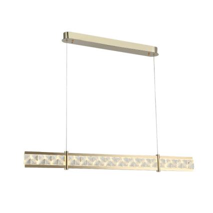 LED-dimmbarer Kristall-Pendelleuchter an Stahlseil ENRIQUE LED/20W//230V 3000-6000K + Fernbedienung