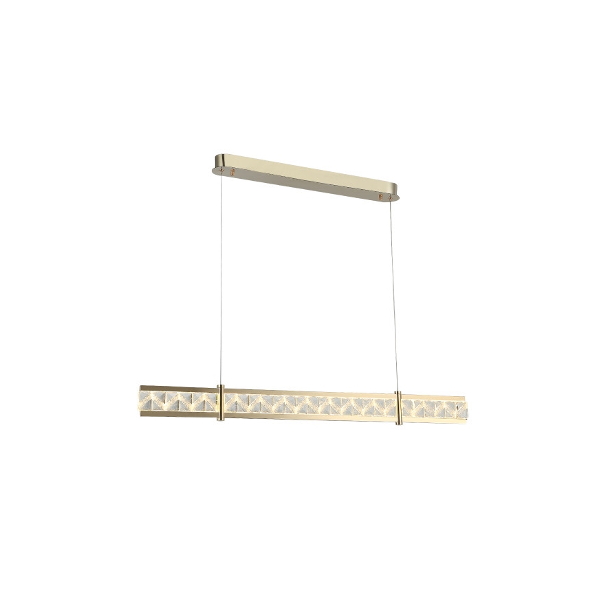 LED-dimmbarer Kristall-Pendelleuchter an Stahlseil ENRIQUE LED/20W//230V 3000-6000K + Fernbedienung