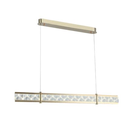LED-dimmbarer Kristall-Pendelleuchter an Stahlseil ENRIQUE LED/20W//230V 3000-6000K + Fernbedienung