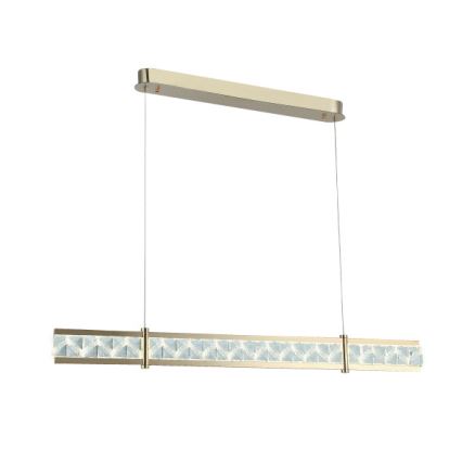 LED-dimmbarer Kristall-Pendelleuchter an Stahlseil ENRIQUE LED/20W//230V 3000-6000K + Fernbedienung